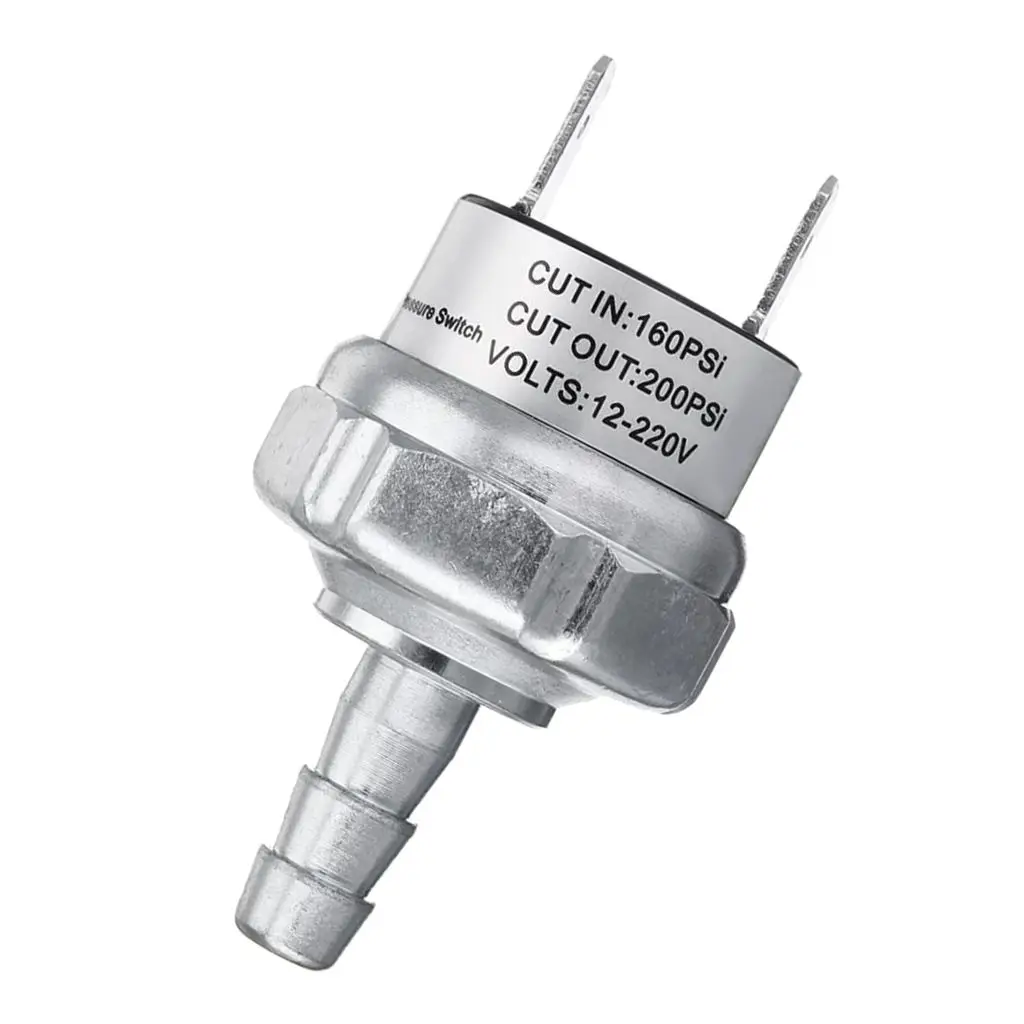Metal Air Compressor D55168 Pressure Switch 160 PSI / 200 PSI 12-220V 6x3x3cm