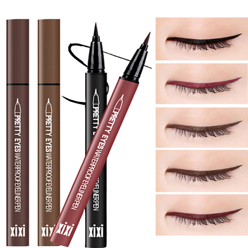 Best of Waterproof Fast Dry Smooth Eyeliner Pencils 5 Colors Eyes Brown Black Red Color Pigments Liquid Eye Liner Pen Make Up Tools Reviews & Tips