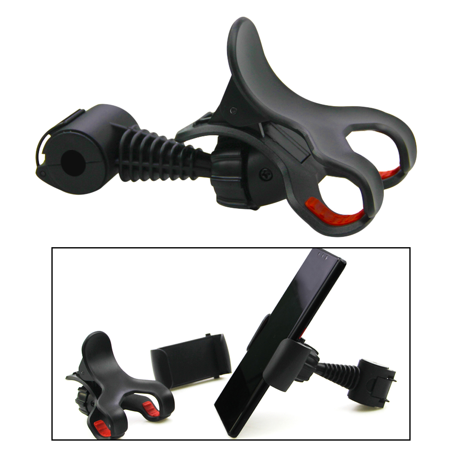 Universal Extendable Golf Cell Phone Camera Holder Swing Recording Training Aid