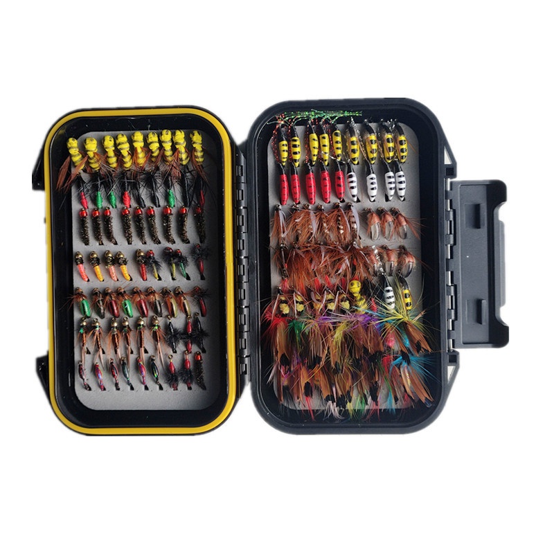 40/78/126 Teile/schachtel Gemischte Stile Fliegenfischen Köder Nass/Trocken Nymphe Künstliche Fliegen Köder Pesca Tackle Forelle karpfen Kit – Detail 8
