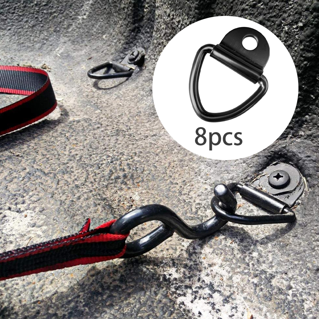 D-Ring Tie Down, Small Steel D Rings Anchor Lashing Ring for Loads on Case Truck Cargo Trailers RV Boats