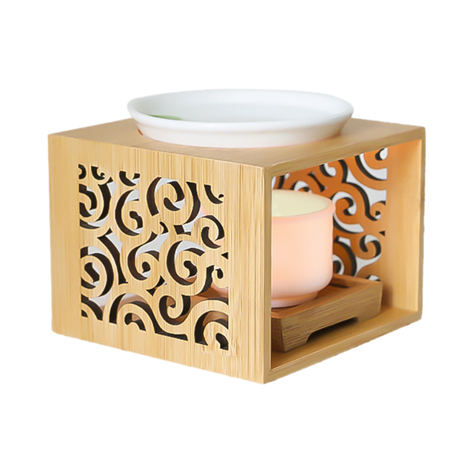 Wooden Farmhouse Wax Warmer for Scented Wax,Oil Burner,Wax Melt Warmer with