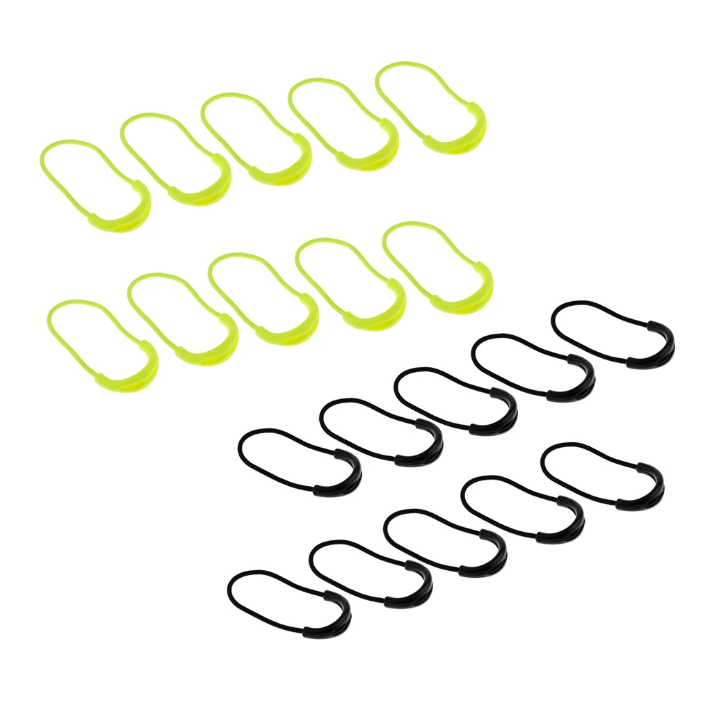 10 Pcs U Shape Zipper Puller Zip Cord Replacement with Thick Cord for Jackets Coats Bags