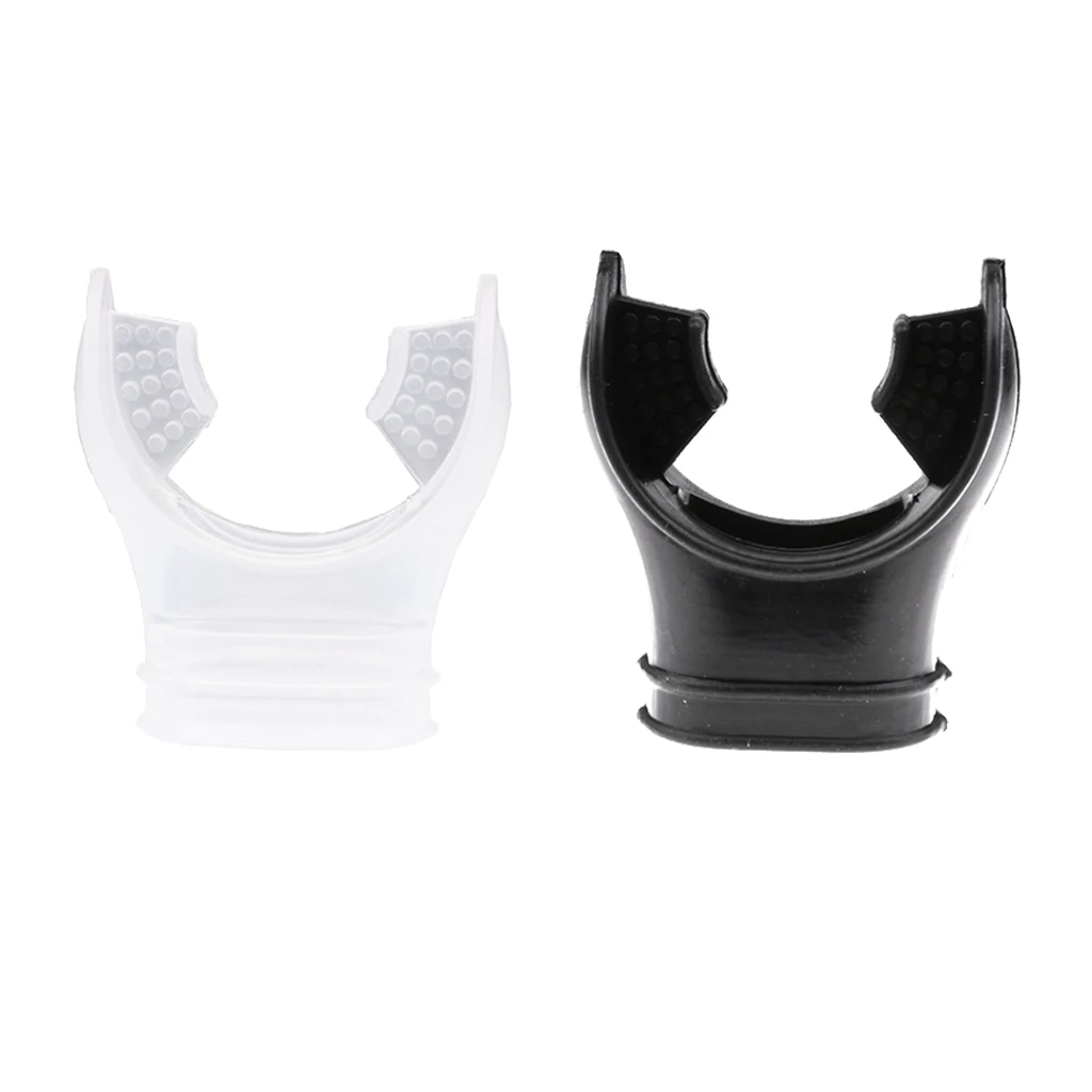 2x Non-toxic Silicone Scuba Snorkel Mouthpiece Dive Regulator with Tie Wrap 