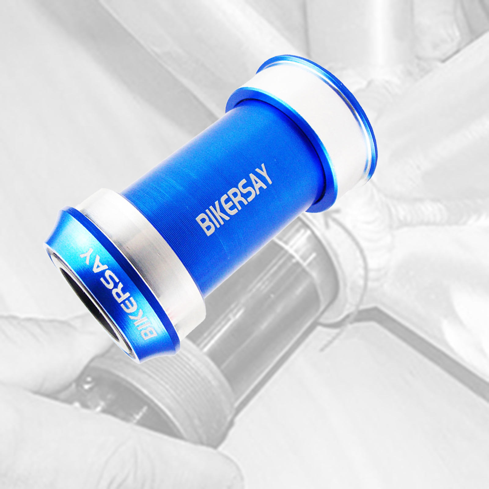 Bike Bottom Bracket Hollow Pressfit Blue Waterproof Road Bicycle Hollow BB Replacement for 24mm Through Axle Repair