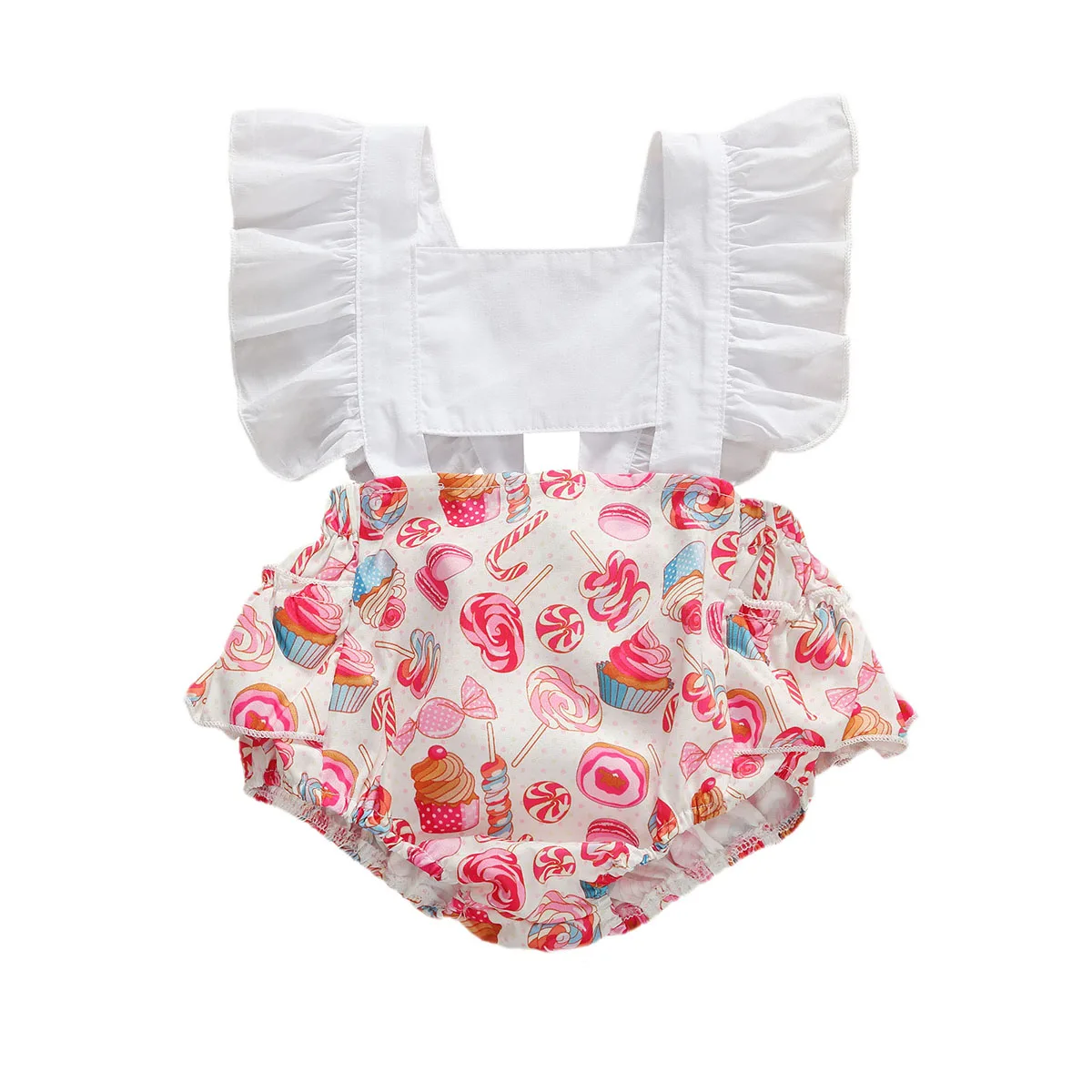 customised baby bodysuits Ma&Baby 3pcs/pack Newborn Infant Baby Girls Rompers Cute Overalls Ruffles Donuts Flower Print Jumpsuit 3 pieces 0-24M DD43 cool baby bodysuits	