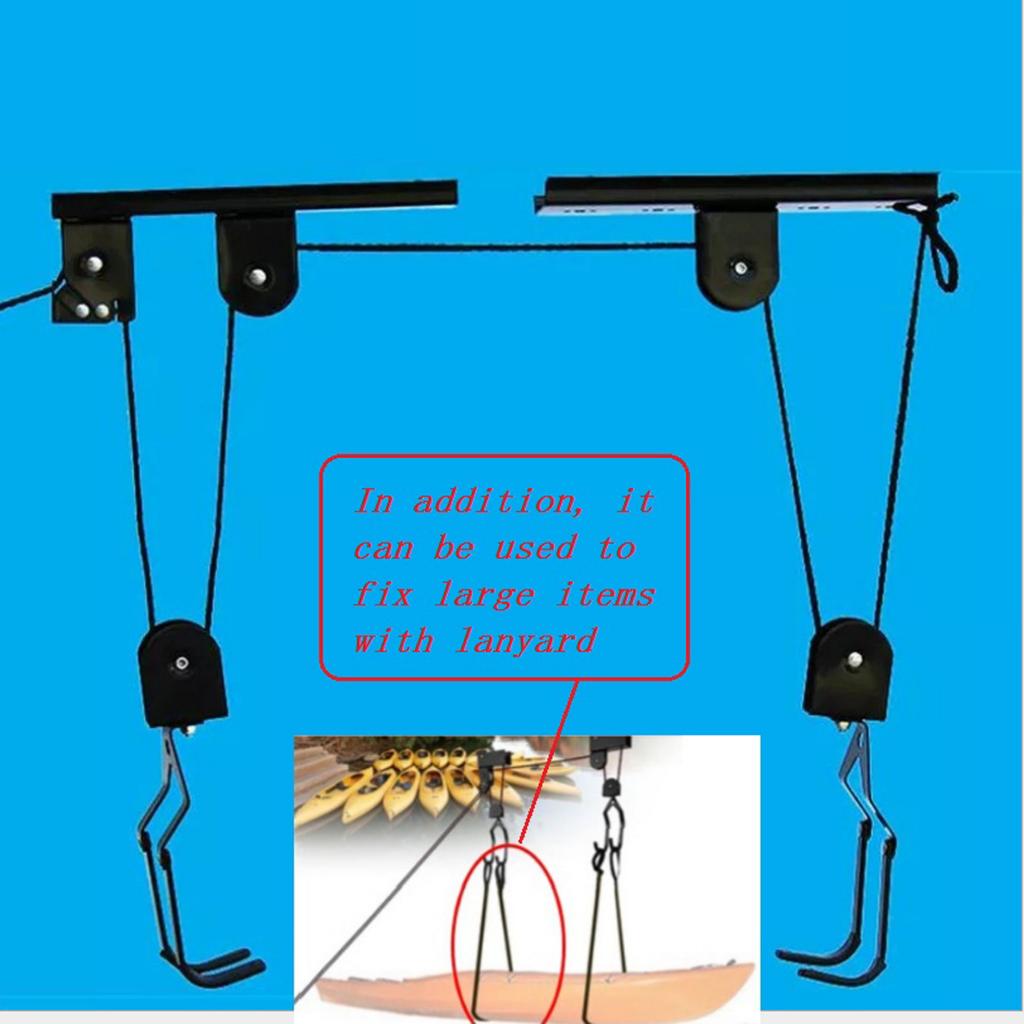 Ceiling Mounted Cycle Bike Lift Storage Hanger Holder Garage Hook Hoist Accessories