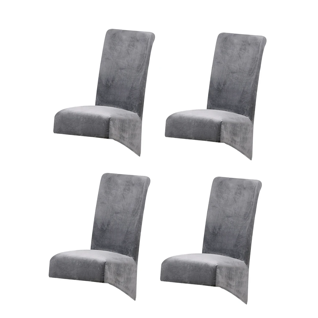 4x Stretch Dining Room Chair Slipcovers Spandex Fabric Removable Washable Chair Protector Cover for Dining Room