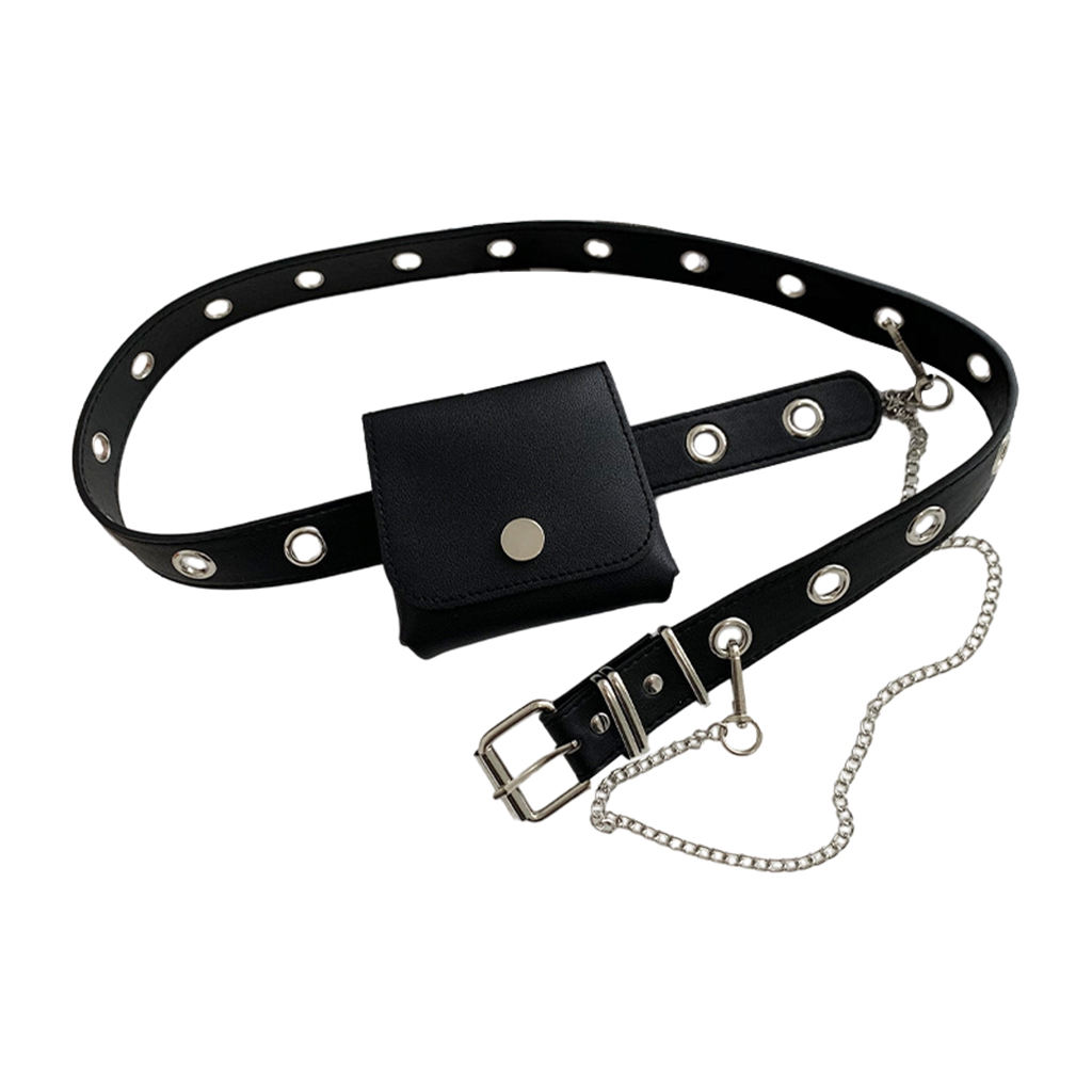 Fashion Women Belt with Bag PU Leather Waist Pack Hollow Buckle Waistband Belt For Lady Female Coat Dress Straps