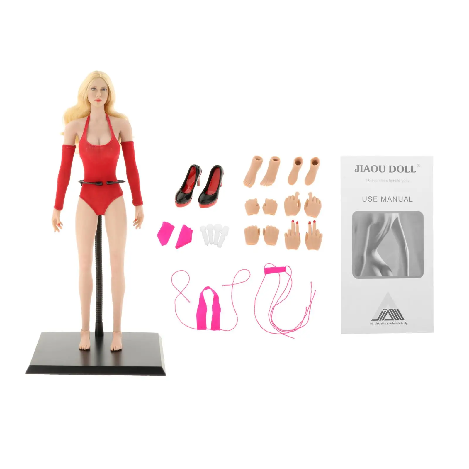 Flexible 1/6 Female Figure Seamless & Rack Shoes for 12 Inch Body Model