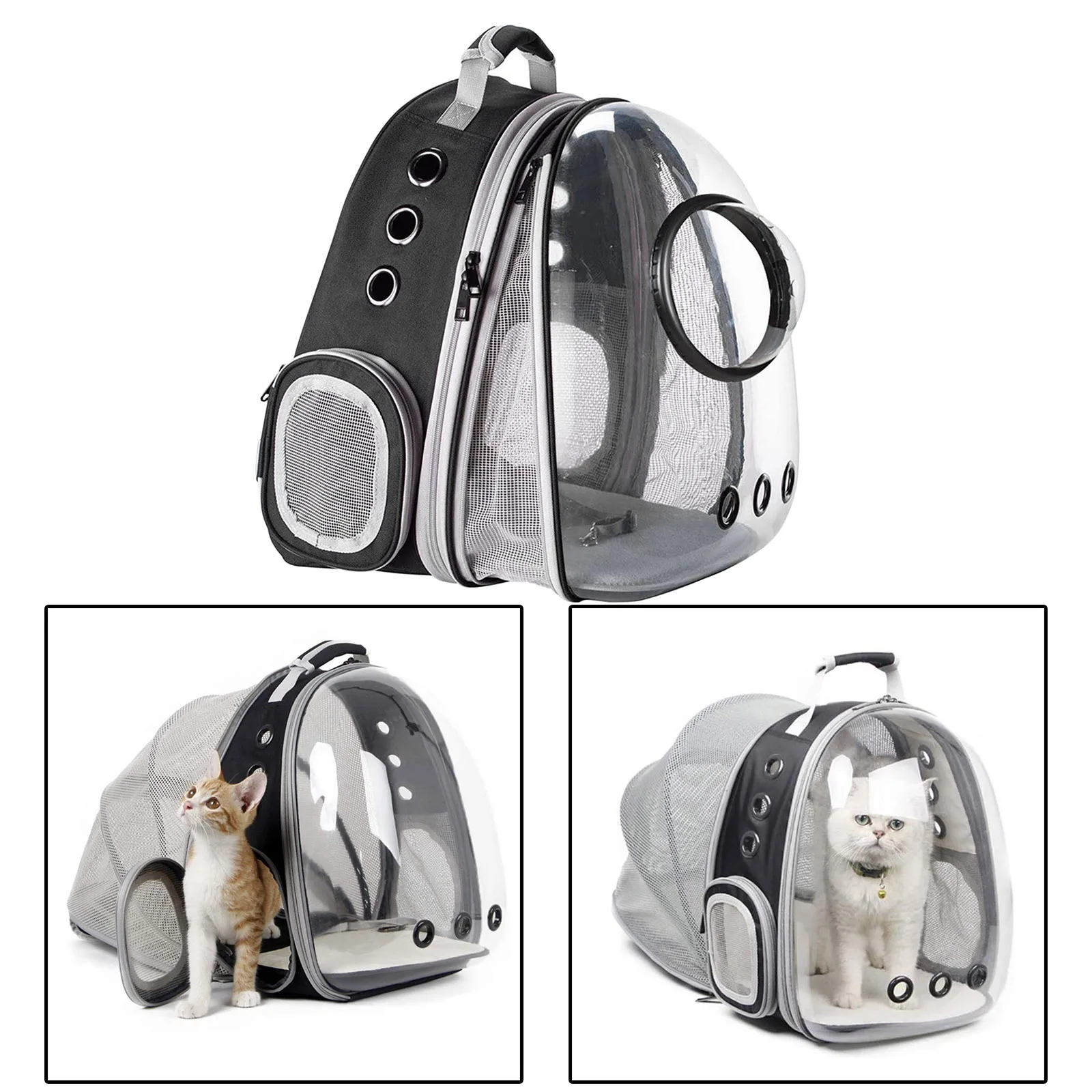 Lightweight Expandable Cat Carrier Bubble Backpack Small Dog Pet Outdoor