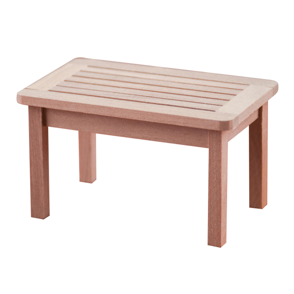 1pc 1/12 Solid Tea Table Desk Dollhouse Miniatures Furniture Decor Accessory
