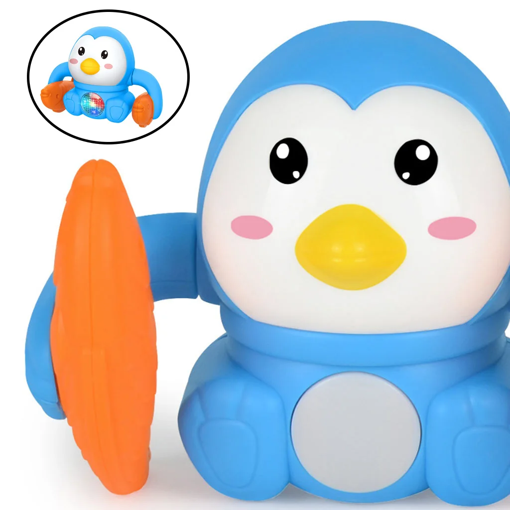 1pcs Baby Voice Control Rolling Little Duck Toy Walk Brain Game Interactive Crawling Electric Toys for Kids