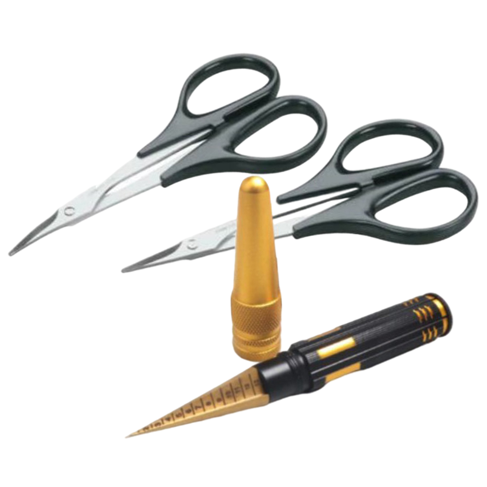 Straight Scissors Curved Scissors Set Hole Opener Expanding Hole Puncher Reamer Installation Kit for RC Car Toy