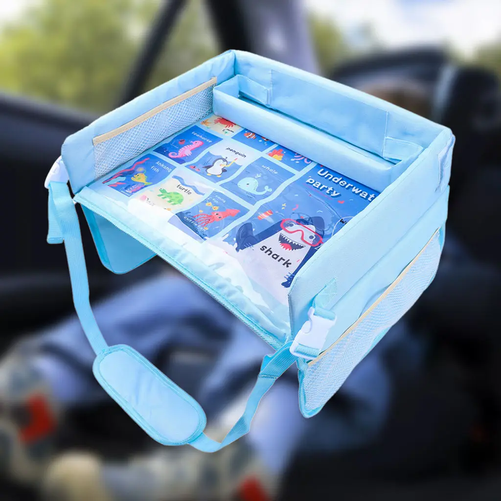 Multifunction Kids Car Seat Tray Foldable Car Seat Stroller Trip Plane Play Food Lap Tray Carseat Baby Stroller Tray