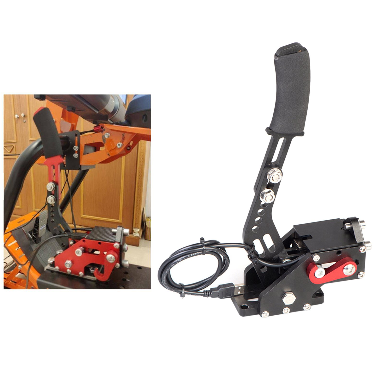 14Bit PC USB Handbrake SIM for Racing Games 14Bit Non-Contact Sensor 1pc