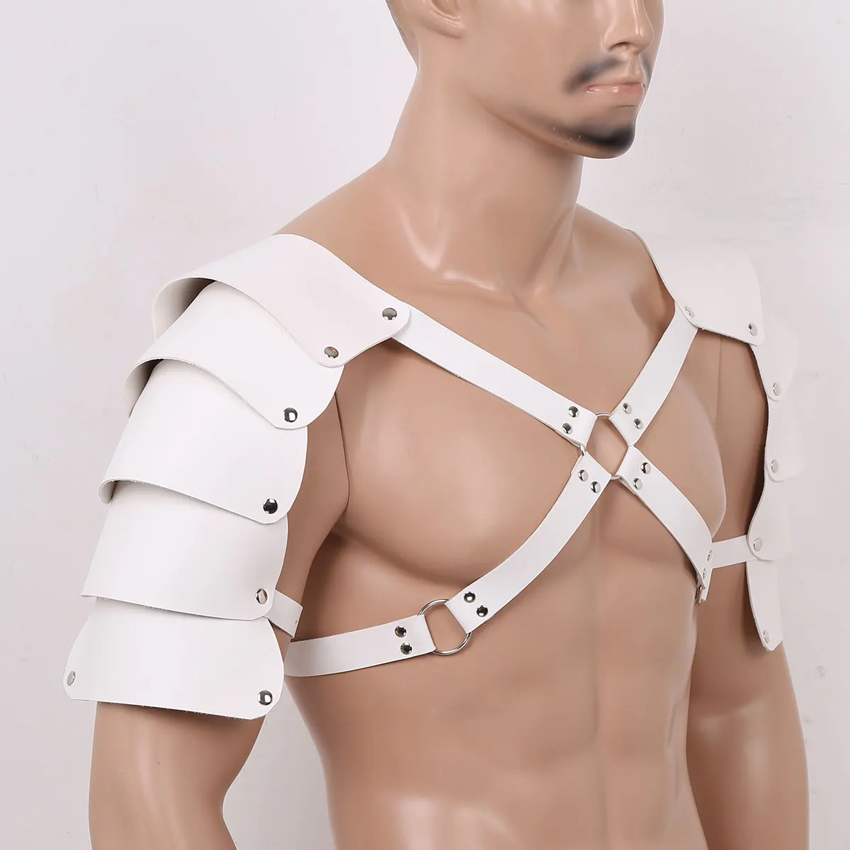homens, lingerie de couro falso, armadura do