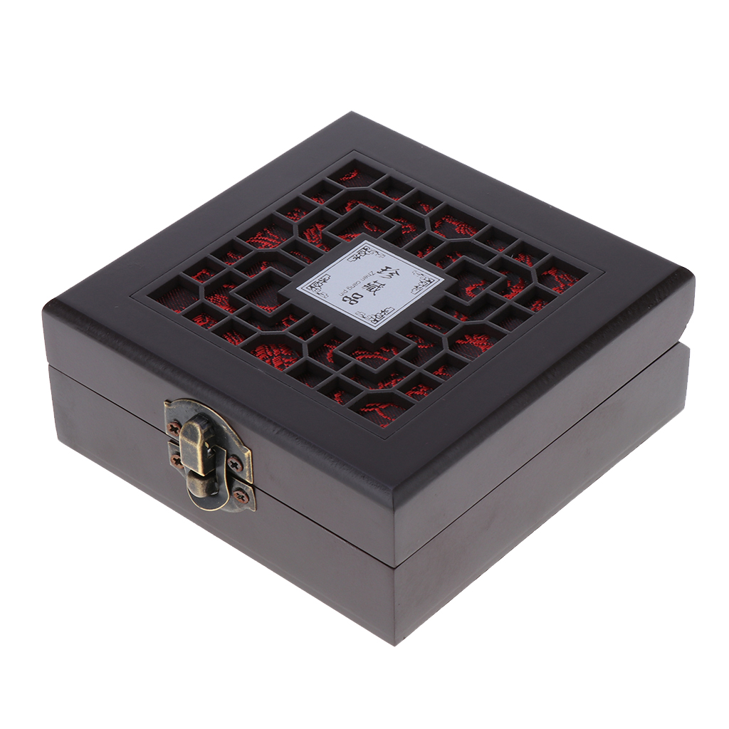 Wooden Jewelry Box Necklace Small Trinket Storage Organizer Case W/LOCK Gift