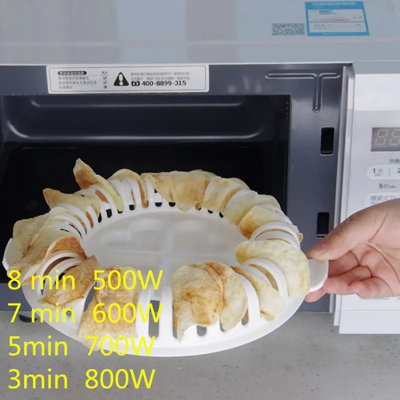 Fliyeong Premium Quality Plastic DIY Potato Chip Maker Vegtable Slicer Crisp Microwave New 