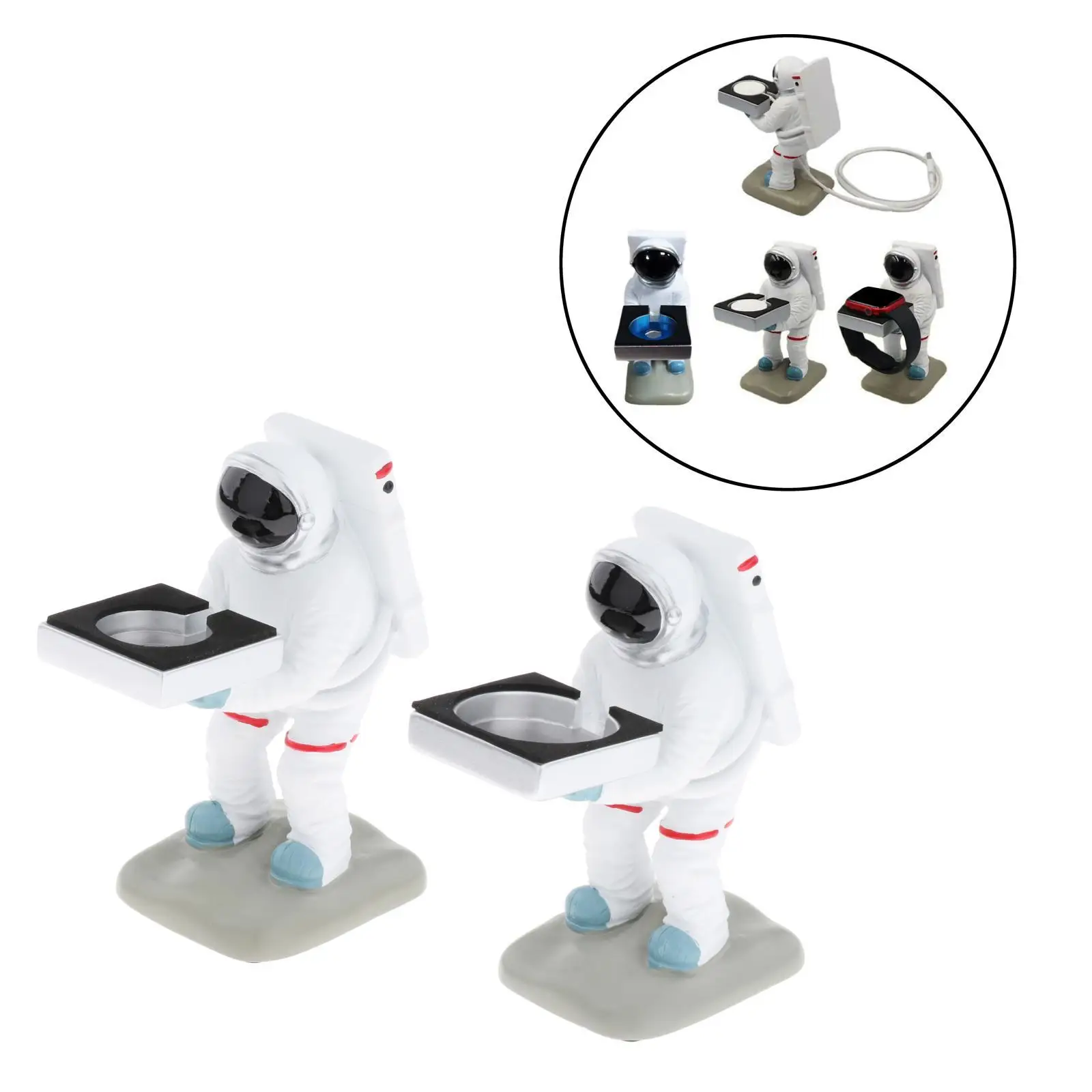 Astronaut Watch Wireless Charging Stand for iwatch Resin Elegent Surface Manage Your Watch Cable