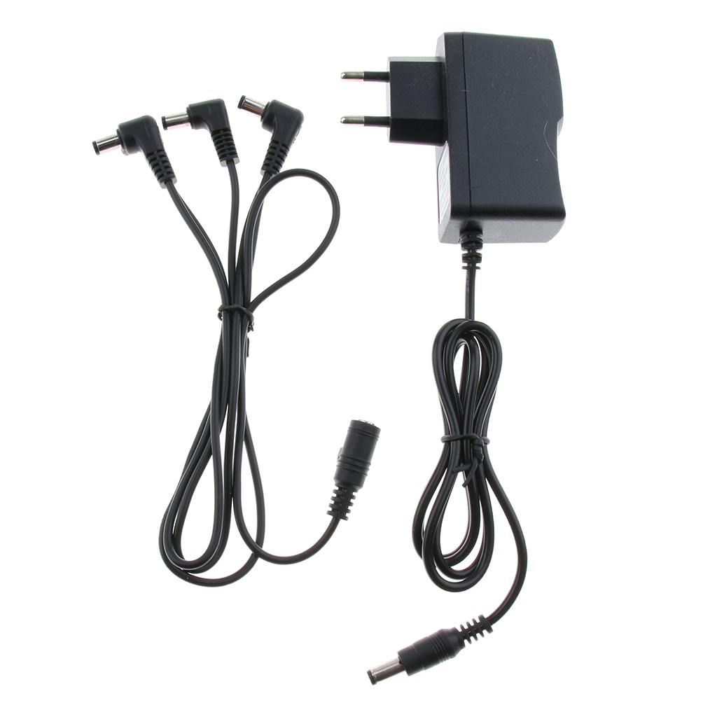 EU Standard Guitar Effector Power Supply Adapter Charger Cable Parts