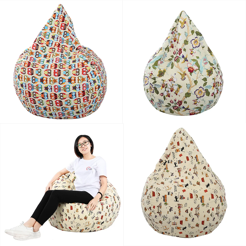 2 in 1 Stuffed Animal Storage Bean Bag Chair Cover - LARGE Children Plush Toy Organizer for Kids Boys Girls