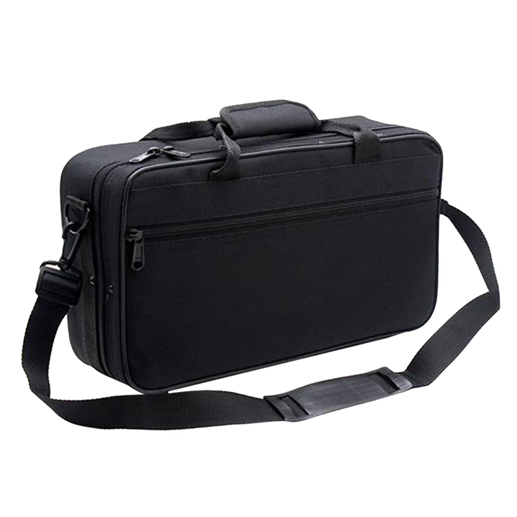 600D Water-resistant Foam Cotton Padded Clarinet Case Clarinet Gig Bag Clarinet Storage Carrying Protective Case