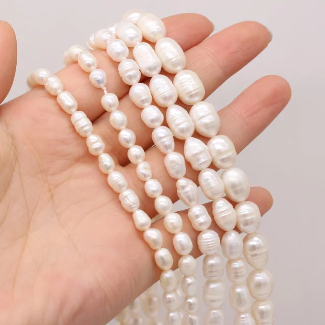 YOUTEXING Natural Irregular Shape Freshwater Pearl Beads Pearls for Crafts  Jewelry Making DIY Necklace Bracelet Lady Skirts (Color : Rice Pouple A