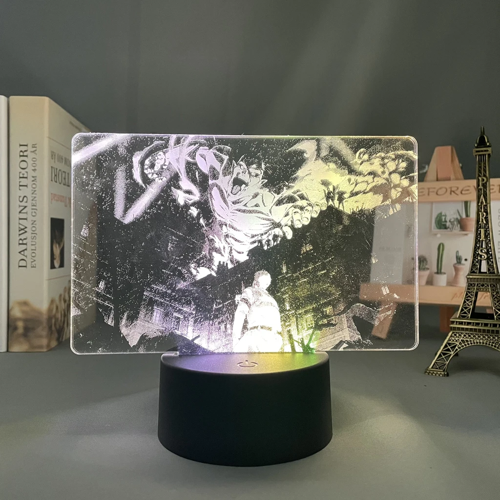 Colorful Anime Two Tone Lamp Attack on Titan for Kid Bedroom Decor Birthday Gift Manga AOT Attack on Titan Two Tone Led Light