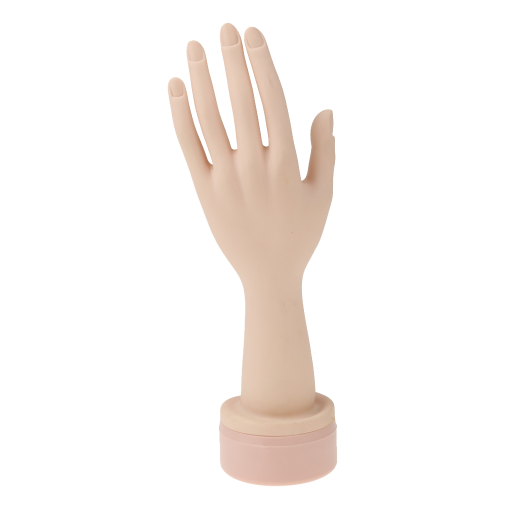 Hot Sale Nail Art Training Hand Flexible Soft Plastic Flectional Mannequin Model Hand Nail Art Practice High Quality