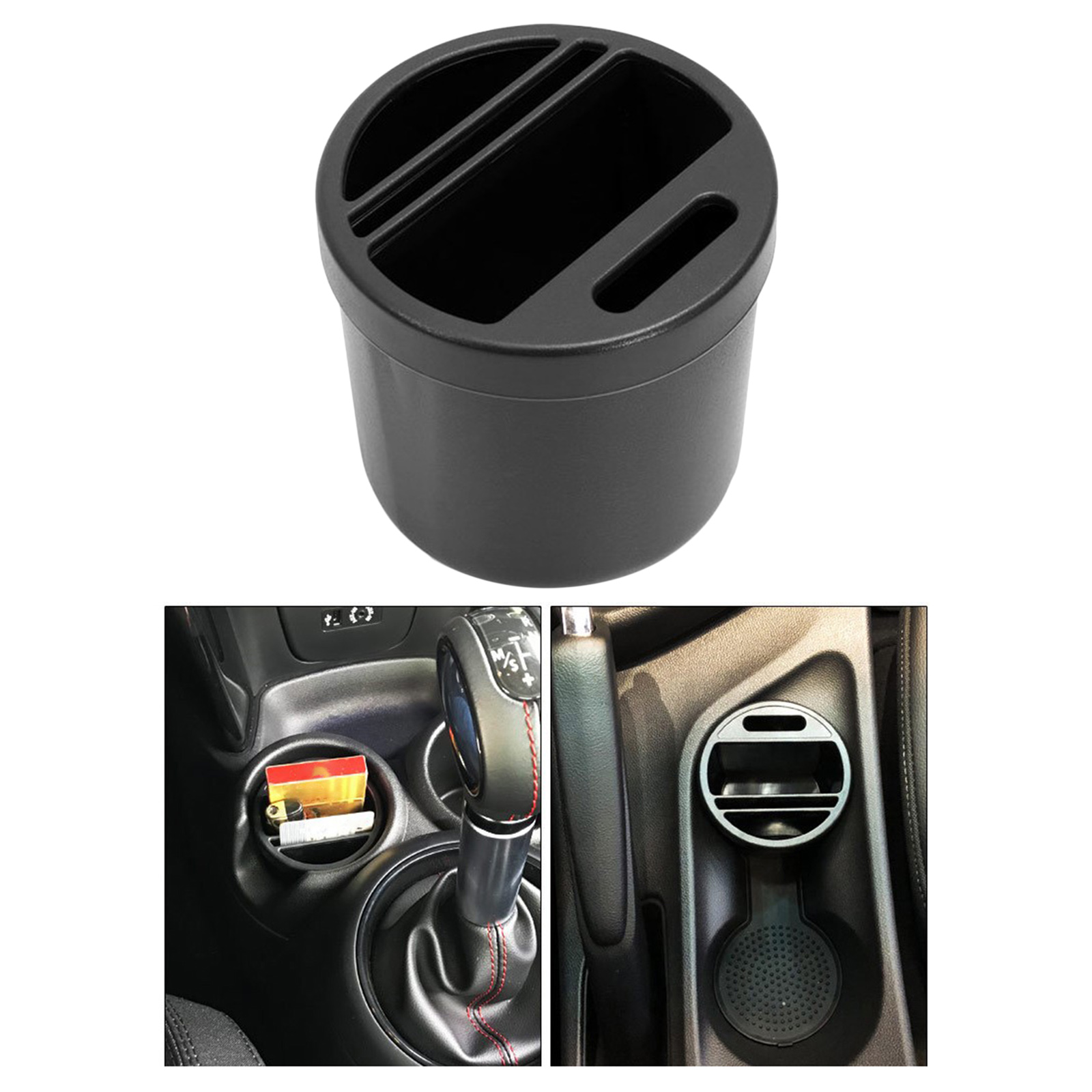 1PC Black Car Mini Pen Holder Box Coin Boxes Mount Trash Bin Auto Holders Cup Mounts