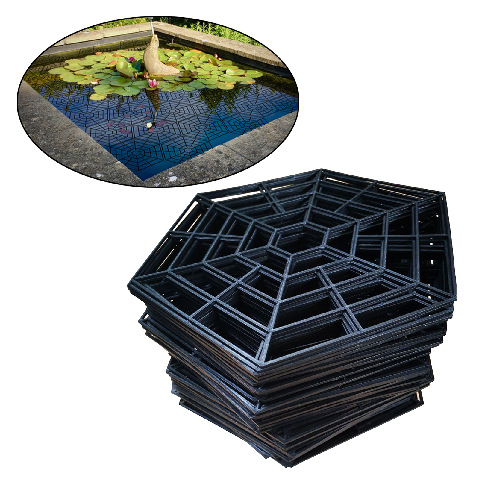 20pcs Fish Guard Grid Protective Floating Net Pond Protector Garden Supplies