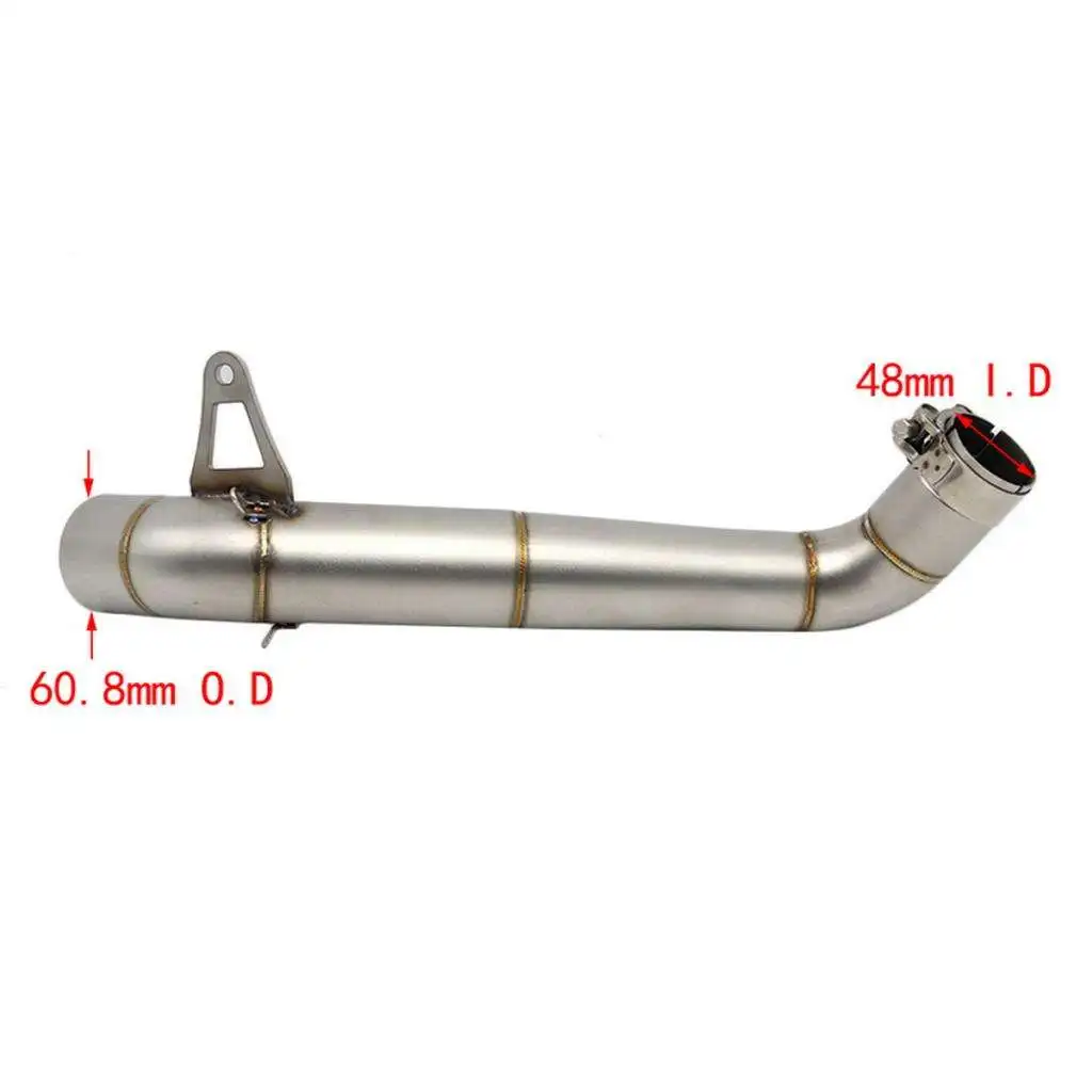 51mm Slip On Exhaust Middle Link Adapter Pipe For Honda CBR1000RR 2008-2016