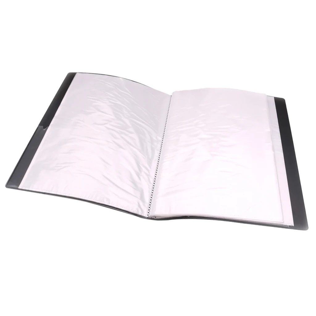 A4 Size Music Note Folder Documents Files Holder 40 Page Black