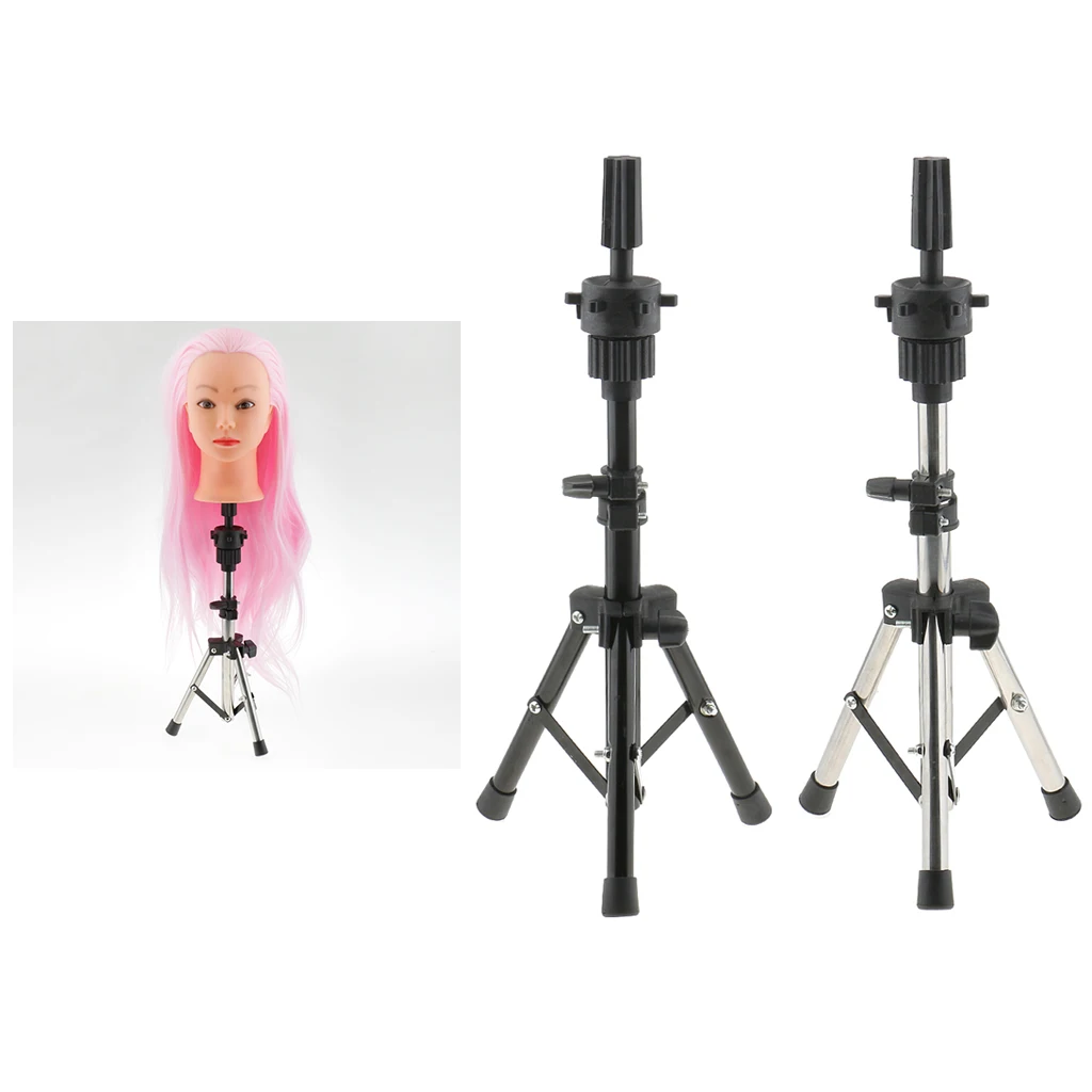 Heavy Duty Wig Mannequin Tripod Cosmetology Hairdressing Head Model Holder Stand