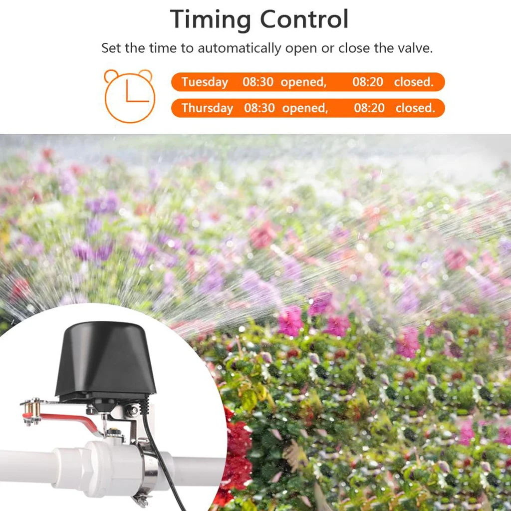 Smart Gas/Water Valve Controller Garden Water Shut Off Timer Value Controller APP Remote Control Shut Off Valve Controller
