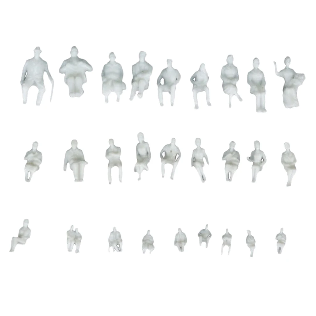 20 X Figures Model 1:25 Seated Figures People with Different