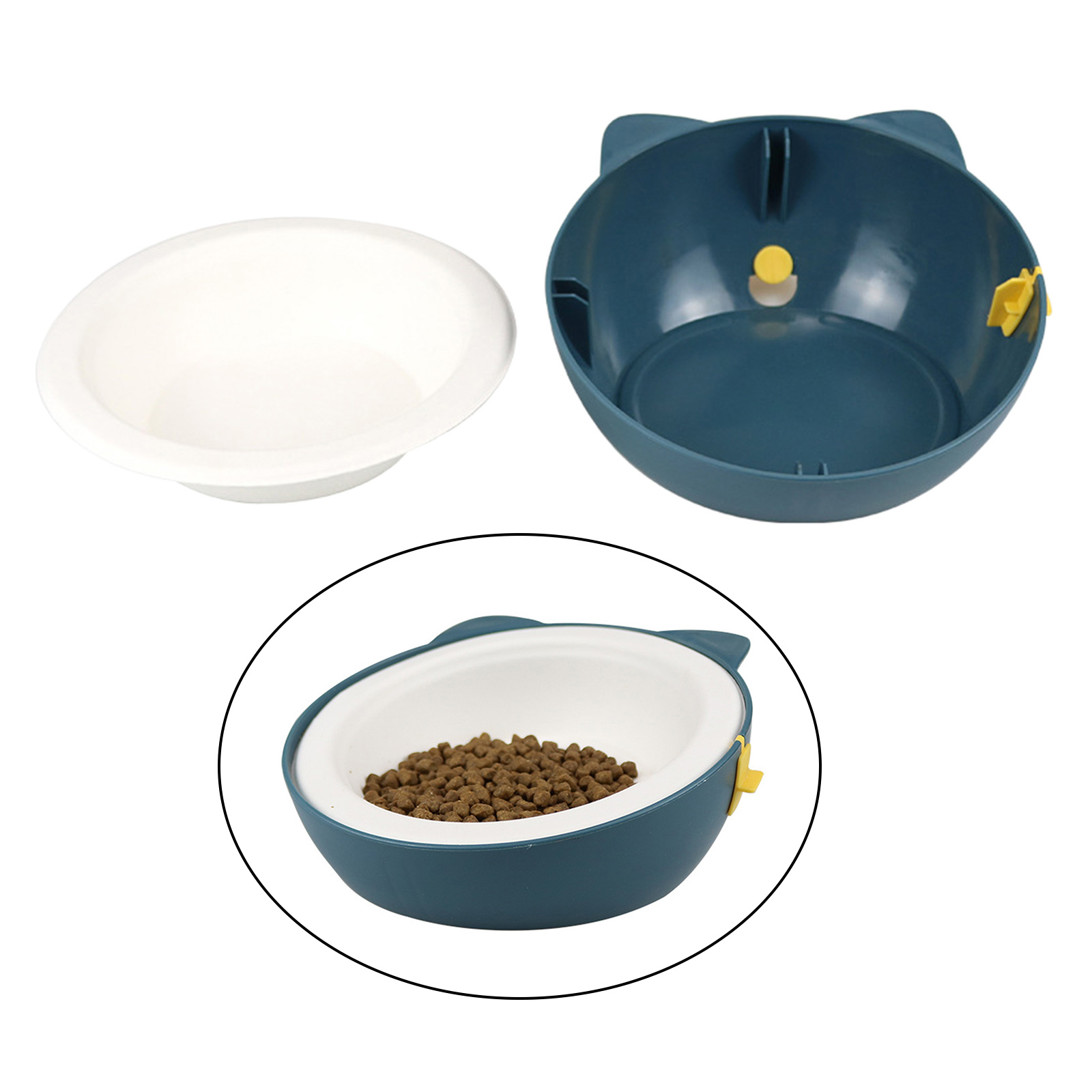 Dog Cat Feeding Bowls Food Water Dish w/ Disposable Bowl Hiking Pet Supplies