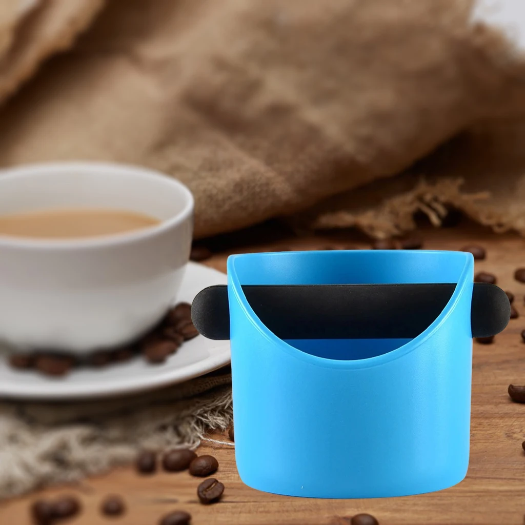 ABS Shock-absorbent Espresso Knock Box Anti slip Coffee Grind Dump Bin Waste Bin with Detachable Knock Bar for Barista