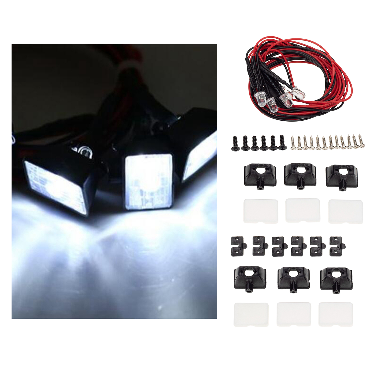 Ultra Bright LED Light Bar Roof Lamp for Axial SCX10 90046 110 1:10 RC Rock Car Vehicle DIY Spare Parts