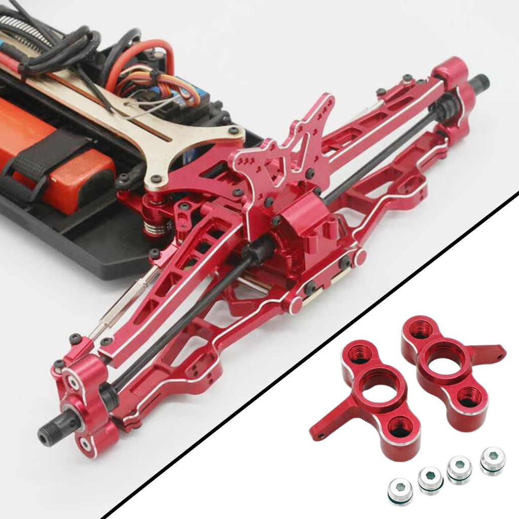 Pack of 2 Metal RC Car Steering Knuckles Carrier EA1003 for JLB Racing CHEETAH 1/10 Car Truck Hobby Model DIY Modified Red