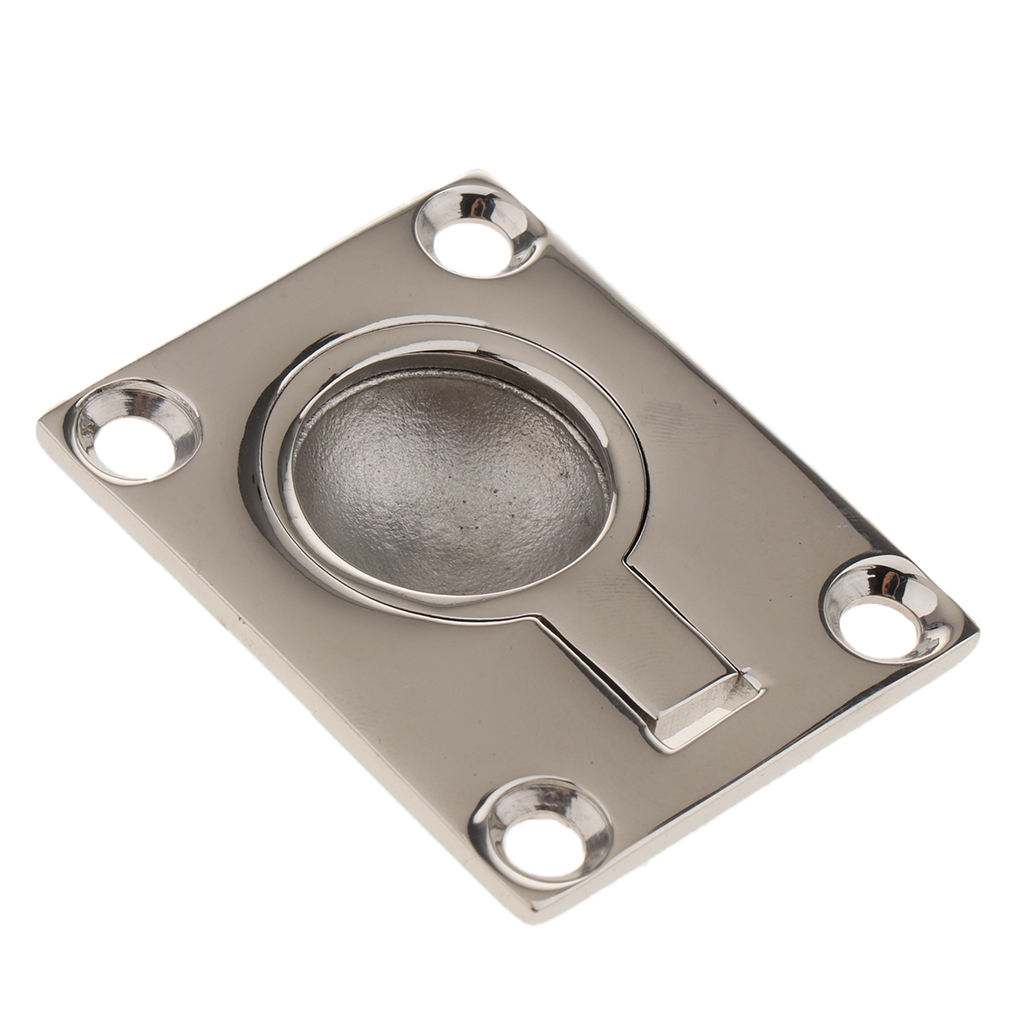 316 Marine Grade Stainless Steel Boat Locker Lift Pull Ring Handle Flush Lift Ring Boat Pull Fishing Accessories Size:4.7x3.8cm