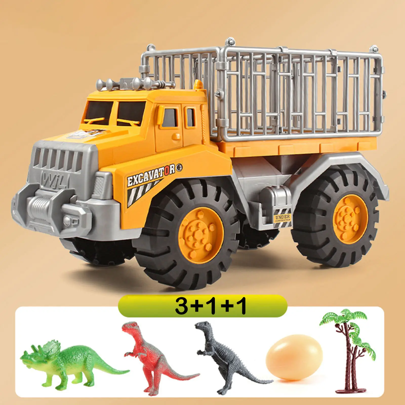 Dinosaur Engineering Vehicle Toys Dinosaur Transport Carriers Truck Vehicle Creative Children Kids Gift