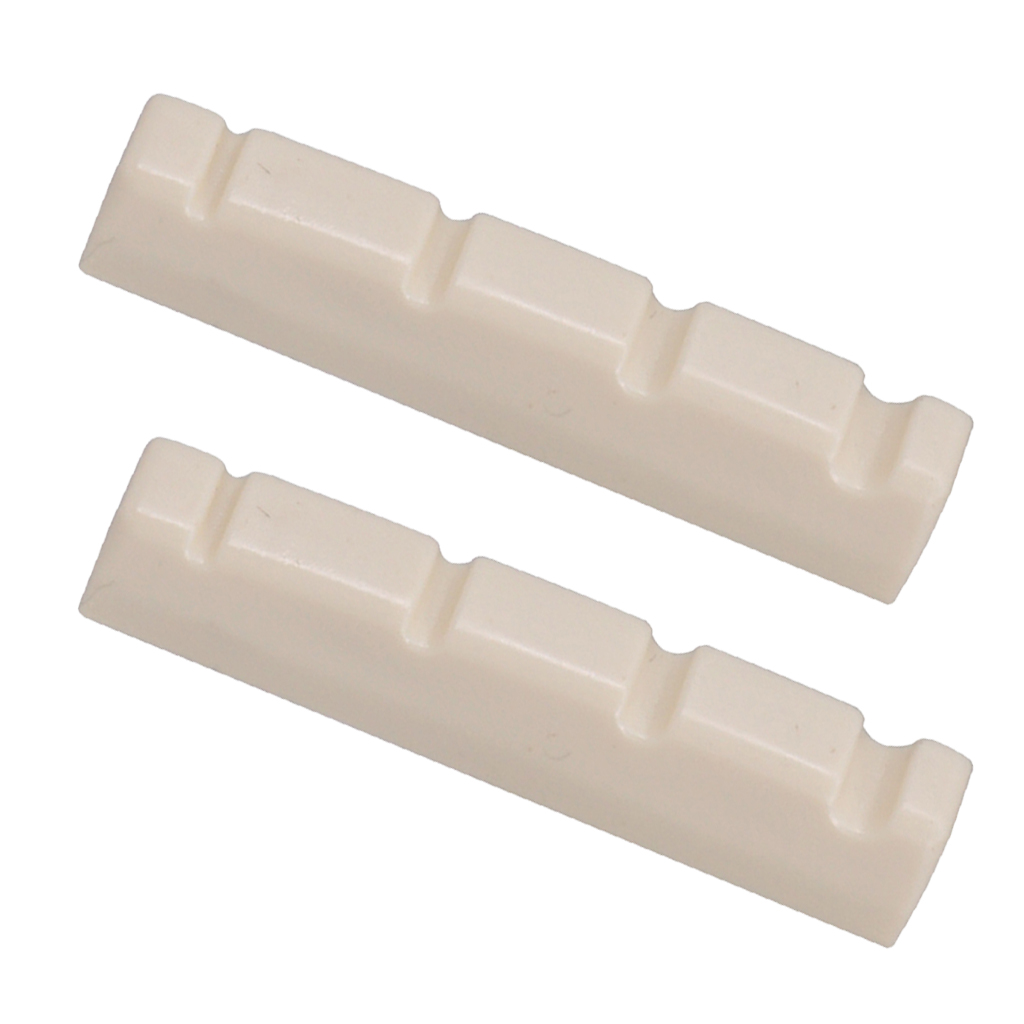 2pcs Guitar Slotted Nuts For 4 String Electric Guitar Replacement Parts