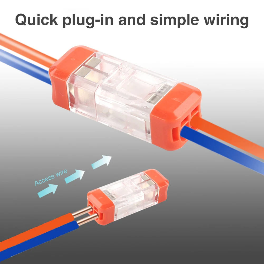 Push in Electrical Cable Wire Connector DIY Easy Clip and Lock Terminal PA1243F 
