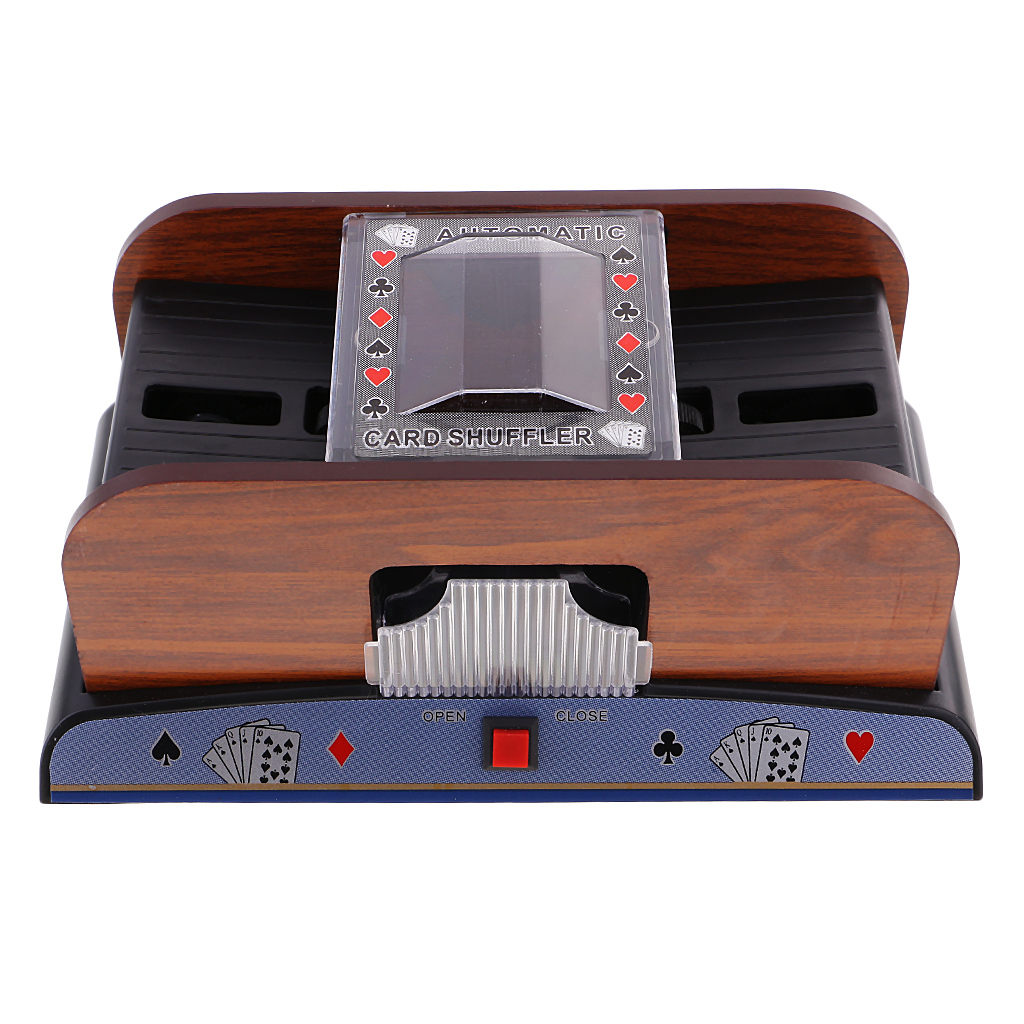 2 Deck Automatic Card Shuffler - Battery-Operated Electric Shuffler Portable