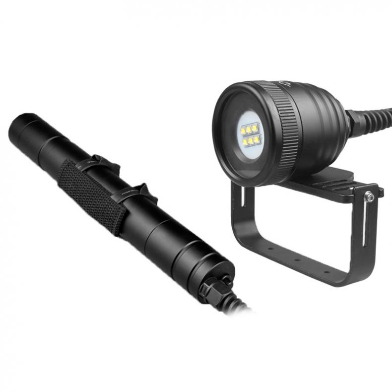 Modos de Mergulho 200m com 5 Impermeável Lumens Xm-l2 u2 Led Subaquático Lanterna Suporte Profissional Mergulho Div10w 4500 6x 19 High Quality Luzes e Iluminação