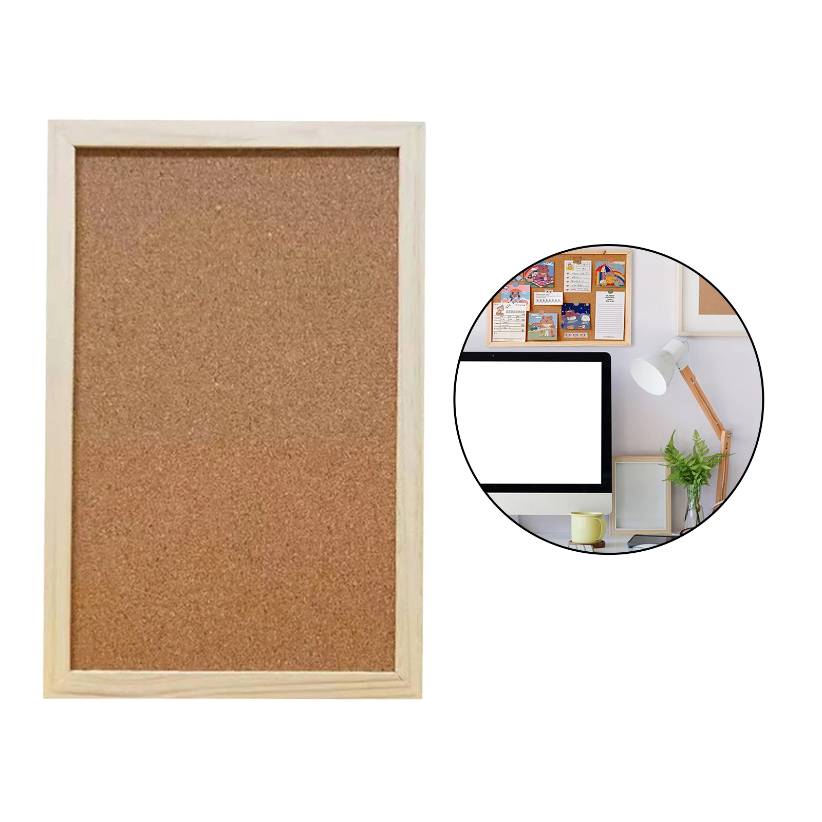 Cork Bulletin Board Decorative Display Boards for Home Office Message Board