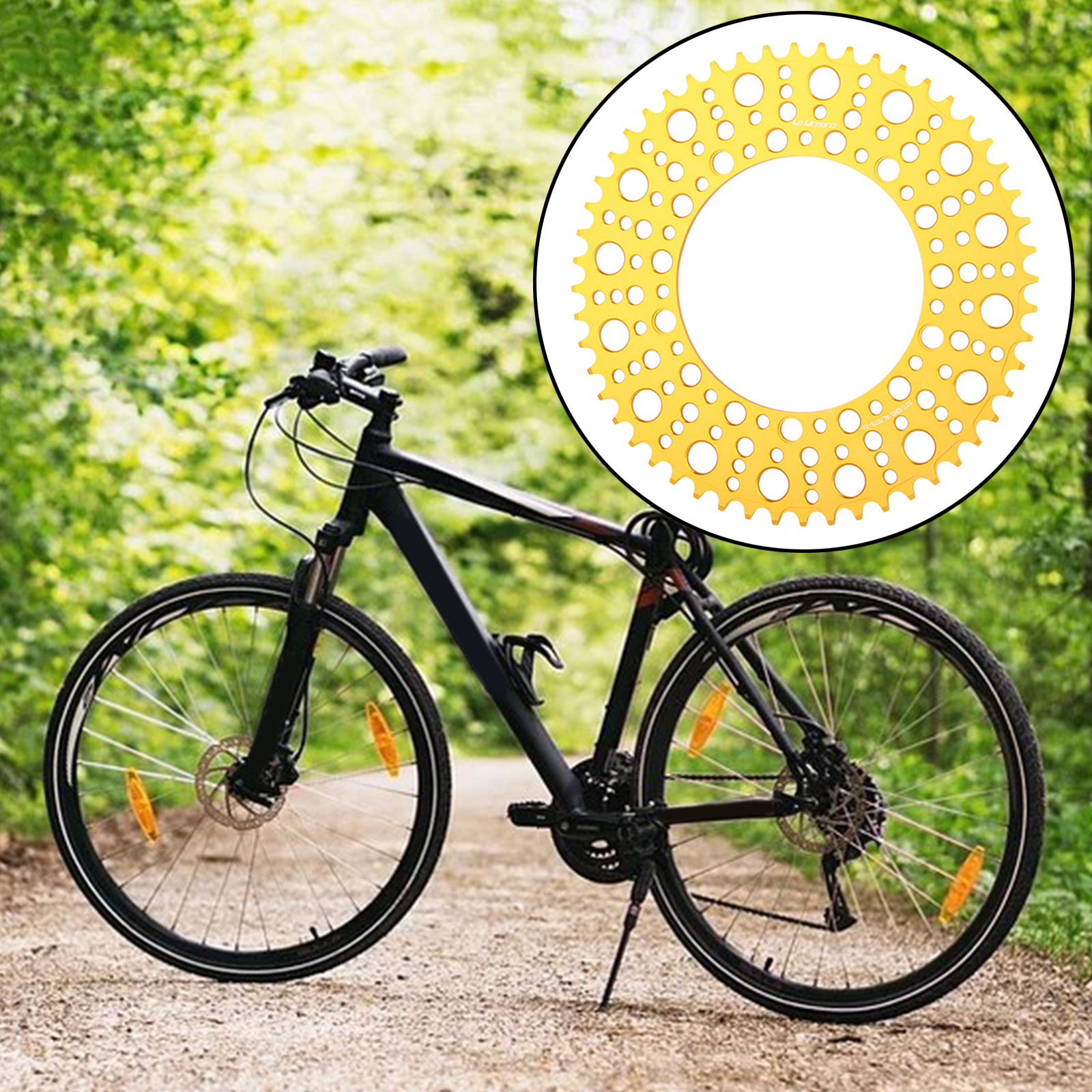 Bike Chainring Mountain Road Bicycle Folding Bike Aluminum Alloy 130 BCD Round Chain Wheel Refit Chainwheel Component Parts