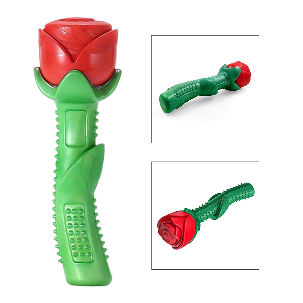 Practical Rose Shaped Puppy Dog Chew Toy Bite Resistant Molar Teeth Cleaning Training Pet Supplies